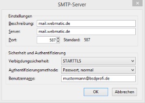 Postausgangsserver (SMTP)