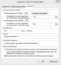 Posteingangs- und Ausgangsserver (IMAP)