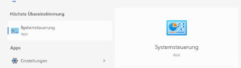 Systemsteuerung öffnen