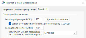 Posteingangs- und Ausgangsserver